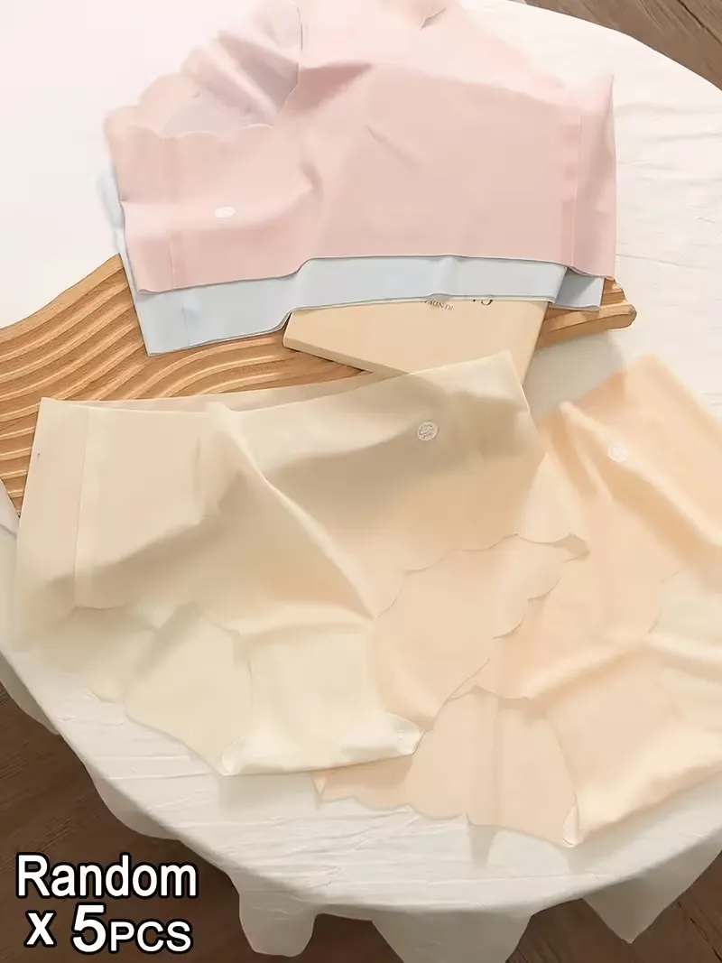 Ultra Thin Quick Dry Seamless Panty Pack 4 (Pink, yellow, beige, sky blue)