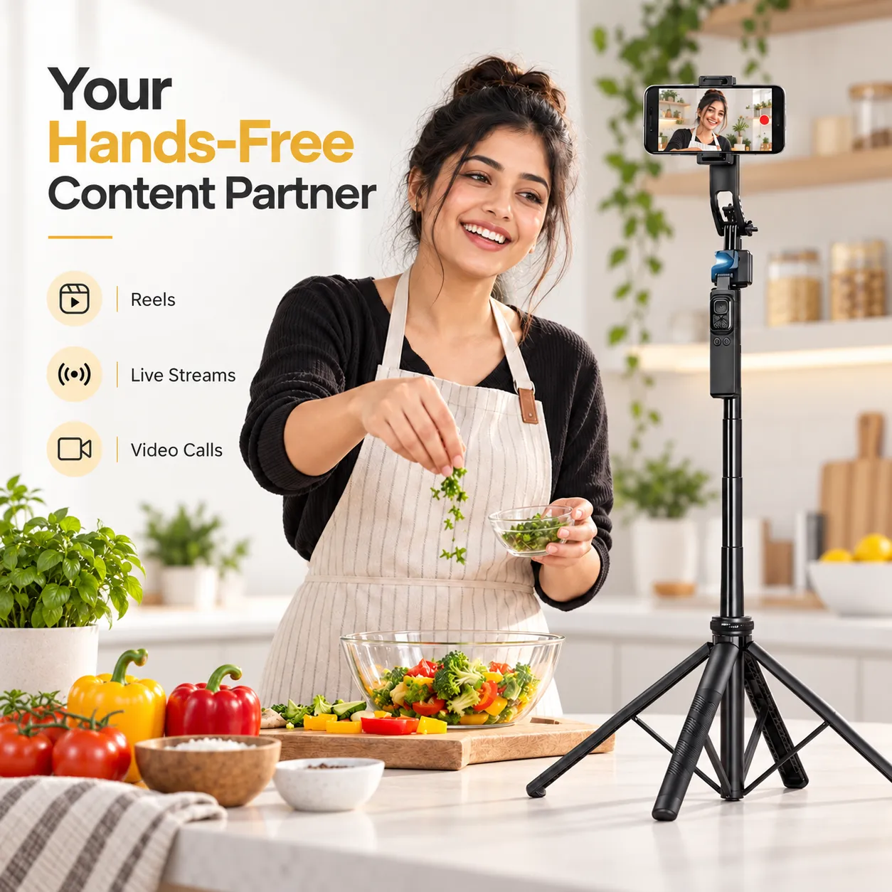 Xmount Extendable Selfie Stick Tripod with Phone Holder